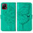 Leather Case Stands Butterfly Flip Cover Holder Y01B for Vivo iQOO U3 5G Green