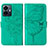 Leather Case Stands Butterfly Flip Cover Holder Y01B for Vivo iQOO Z6 Lite 5G Green