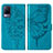 Leather Case Stands Butterfly Flip Cover Holder Y01B for Vivo V21 5G