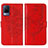 Leather Case Stands Butterfly Flip Cover Holder Y01B for Vivo V21 5G Red