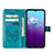 Leather Case Stands Butterfly Flip Cover Holder Y01B for Vivo V21e 4G