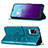 Leather Case Stands Butterfly Flip Cover Holder Y01B for Vivo V21e 4G