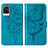 Leather Case Stands Butterfly Flip Cover Holder Y01B for Vivo V21e 4G