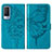 Leather Case Stands Butterfly Flip Cover Holder Y01B for Vivo V21e 5G