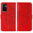 Leather Case Stands Butterfly Flip Cover Holder Y01B for Vivo V23e 5G Red