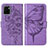 Leather Case Stands Butterfly Flip Cover Holder Y01B for Vivo Y01 Clove Purple