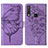 Leather Case Stands Butterfly Flip Cover Holder Y01B for Vivo Y11 Clove Purple