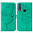 Leather Case Stands Butterfly Flip Cover Holder Y01B for Vivo Y11 Green