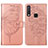 Leather Case Stands Butterfly Flip Cover Holder Y01B for Vivo Y11 Rose Gold