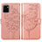 Leather Case Stands Butterfly Flip Cover Holder Y01B for Vivo Y15C Rose Gold