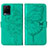 Leather Case Stands Butterfly Flip Cover Holder Y01B for Vivo Y21e Green