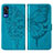 Leather Case Stands Butterfly Flip Cover Holder Y01B for Vivo Y31 (2021)