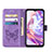 Leather Case Stands Butterfly Flip Cover Holder Y01B for Vivo Y31s 5G