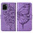 Leather Case Stands Butterfly Flip Cover Holder Y01B for Vivo Y32t Clove Purple