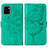 Leather Case Stands Butterfly Flip Cover Holder Y01B for Vivo Y32t Green