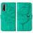 Leather Case Stands Butterfly Flip Cover Holder Y01B for Vivo Y50t Green