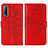 Leather Case Stands Butterfly Flip Cover Holder Y01B for Vivo Y50t Red