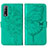 Leather Case Stands Butterfly Flip Cover Holder Y01B for Vivo Y51s 5G Green