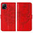 Leather Case Stands Butterfly Flip Cover Holder Y01B for Vivo Y52s 5G Red