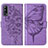 Leather Case Stands Butterfly Flip Cover Holder Y01B for Vivo Y72 5G Clove Purple