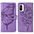 Leather Case Stands Butterfly Flip Cover Holder Y01B for Xiaomi Mi 11i 5G Clove Purple