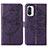 Leather Case Stands Butterfly Flip Cover Holder Y01B for Xiaomi Mi 11i 5G Purple