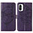 Leather Case Stands Butterfly Flip Cover Holder Y01B for Xiaomi Redmi K40 5G Purple