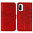 Leather Case Stands Butterfly Flip Cover Holder Y01B for Xiaomi Redmi K40 5G Red