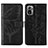 Leather Case Stands Butterfly Flip Cover Holder Y01B for Xiaomi Redmi Note 11 SE India 4G Black