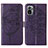 Leather Case Stands Butterfly Flip Cover Holder Y01B for Xiaomi Redmi Note 11 SE India 4G Purple