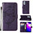 Leather Case Stands Butterfly Flip Cover Holder Y02B for Samsung Galaxy A23 4G Purple