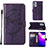 Leather Case Stands Butterfly Flip Cover Holder Y02B for Samsung Galaxy A23 5G Purple