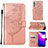 Leather Case Stands Butterfly Flip Cover Holder Y02B for Samsung Galaxy A23 5G Rose Gold