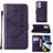 Leather Case Stands Butterfly Flip Cover Holder Y02B for Samsung Galaxy A73 5G Purple