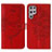 Leather Case Stands Butterfly Flip Cover Holder Y06B for Samsung Galaxy S21 Ultra 5G Red