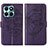 Leather Case Stands Butterfly Flip Cover Holder YB1 for Huawei Honor X6a Purple