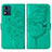 Leather Case Stands Butterfly Flip Cover Holder YB1 for Motorola Moto E13 Green