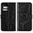 Leather Case Stands Butterfly Flip Cover Holder YB1 for Motorola Moto Edge 40 Pro 5G Black