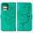 Leather Case Stands Butterfly Flip Cover Holder YB1 for Motorola Moto Edge Plus (2023) 5G Green