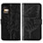 Leather Case Stands Butterfly Flip Cover Holder YB1 for Motorola Moto G 5G (2023) Black