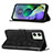 Leather Case Stands Butterfly Flip Cover Holder YB1 for Motorola Moto G54 5G