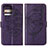 Leather Case Stands Butterfly Flip Cover Holder YB1 for Motorola Moto X40 5G Purple