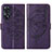 Leather Case Stands Butterfly Flip Cover Holder YB1 for Oppo Reno8 T 4G Purple