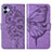 Leather Case Stands Butterfly Flip Cover Holder YB1 for Samsung Galaxy A04 4G Clove Purple