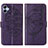 Leather Case Stands Butterfly Flip Cover Holder YB1 for Samsung Galaxy A04 4G Purple