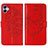 Leather Case Stands Butterfly Flip Cover Holder YB1 for Samsung Galaxy M04 Red
