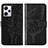 Leather Case Stands Butterfly Flip Cover Holder YB1 for Xiaomi Redmi Note 12 Explorer Black