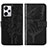 Leather Case Stands Butterfly Flip Cover Holder YB1 for Xiaomi Redmi Note 12 Pro+ Plus 5G Black