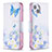 Leather Case Stands Butterfly Flip Cover L01 Holder for Apple iPhone 13 Blue