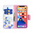 Leather Case Stands Butterfly Flip Cover L01 Holder for Apple iPhone 13 Blue